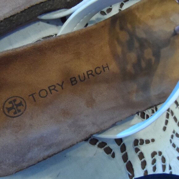 New Tory Burch Miller Cloud Cork Brown/White Leather Size 9B - Picture 7 of 14